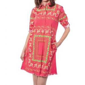 NEW DIZZY-LIZZIE chatham dress pink green links in pink